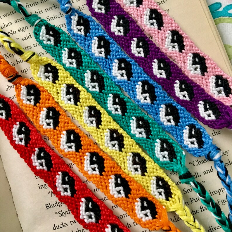 Rainbow Yin and Yang Friendship Bracelet Etsy
