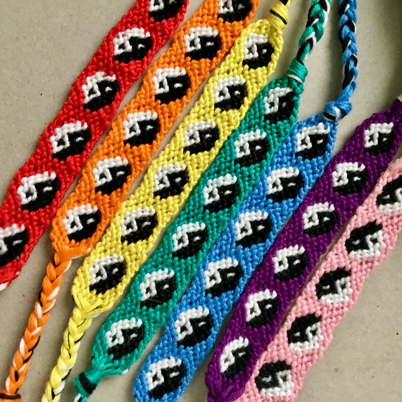 Rainbow Yin and Yang Friendship Bracelet Etsy