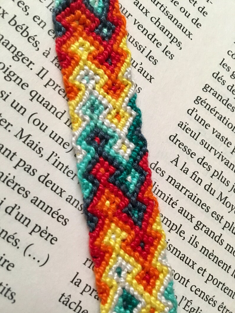 Turquoise and Red Double Arrowhead Friendship Bracelet