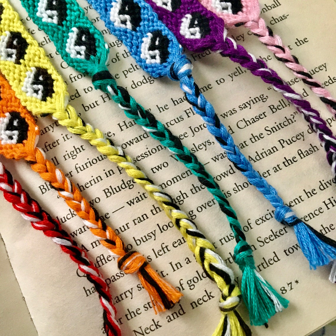 Rainbow Yin and Yang Friendship Bracelet Etsy