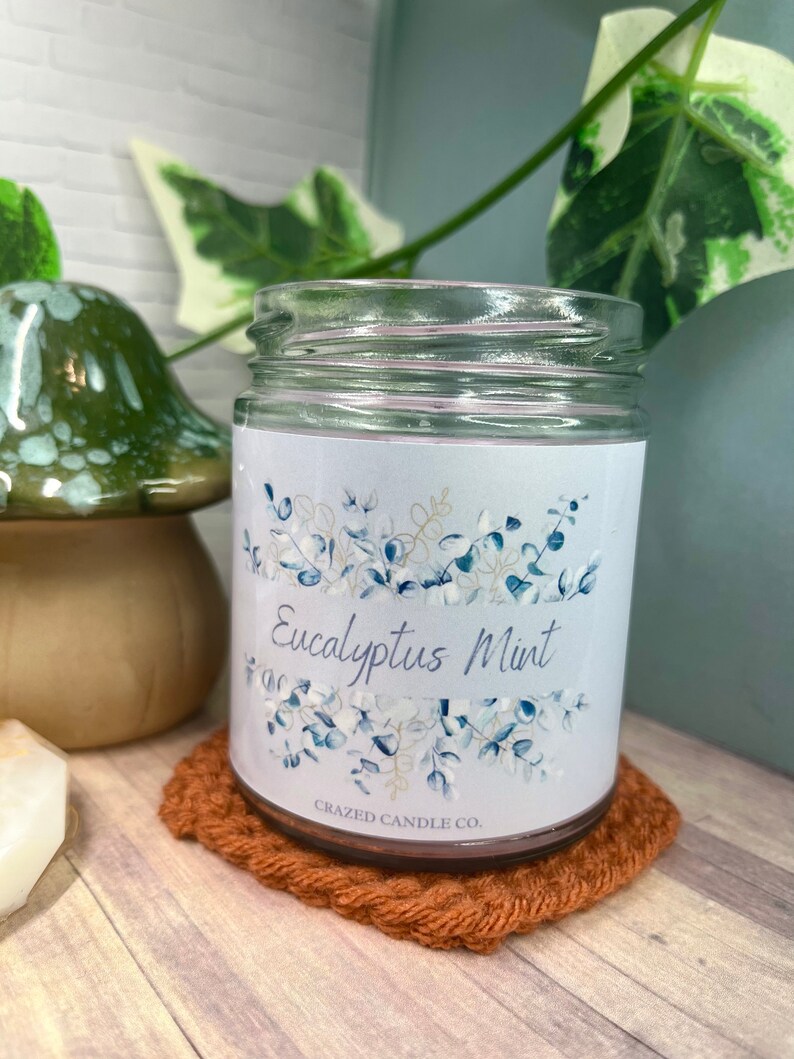 Eucalyptus Mint Candle Made With Coconut Apricot Wax and Etsy