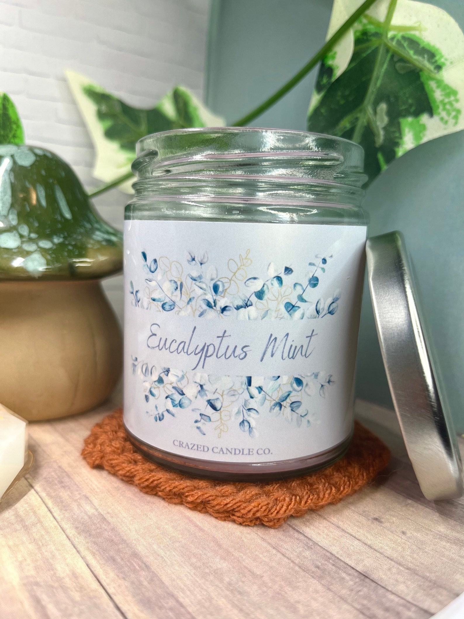Eucalyptus Mint Candle Made With Coconut Apricot Wax and Etsy