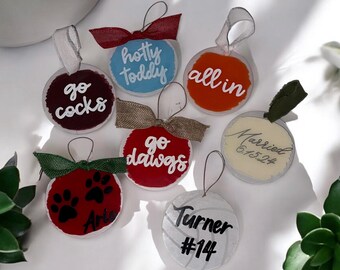Personalized Lettered Acrylic Ornaments