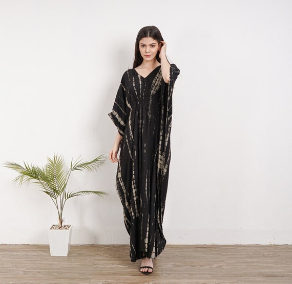 Black Tie dyed caftan, KA04-RA01, Caftan Dress, Kaftan Dress, stylish, Elegant, Miami, lbiza, Holiday Dress, Evening Dress, loose Black Tie dyed caftan, KA04-RA01, Caftan Dress, Kaftan Dress, stylish, Elegant, Miami, lbiza, Holiday Dress, Evening Dress, loose