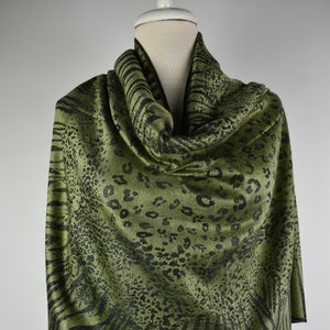 Gift for Her, Pashmina Shawl Wrap, Scarf Women, Scarf Wrap, Green, Pashmina,