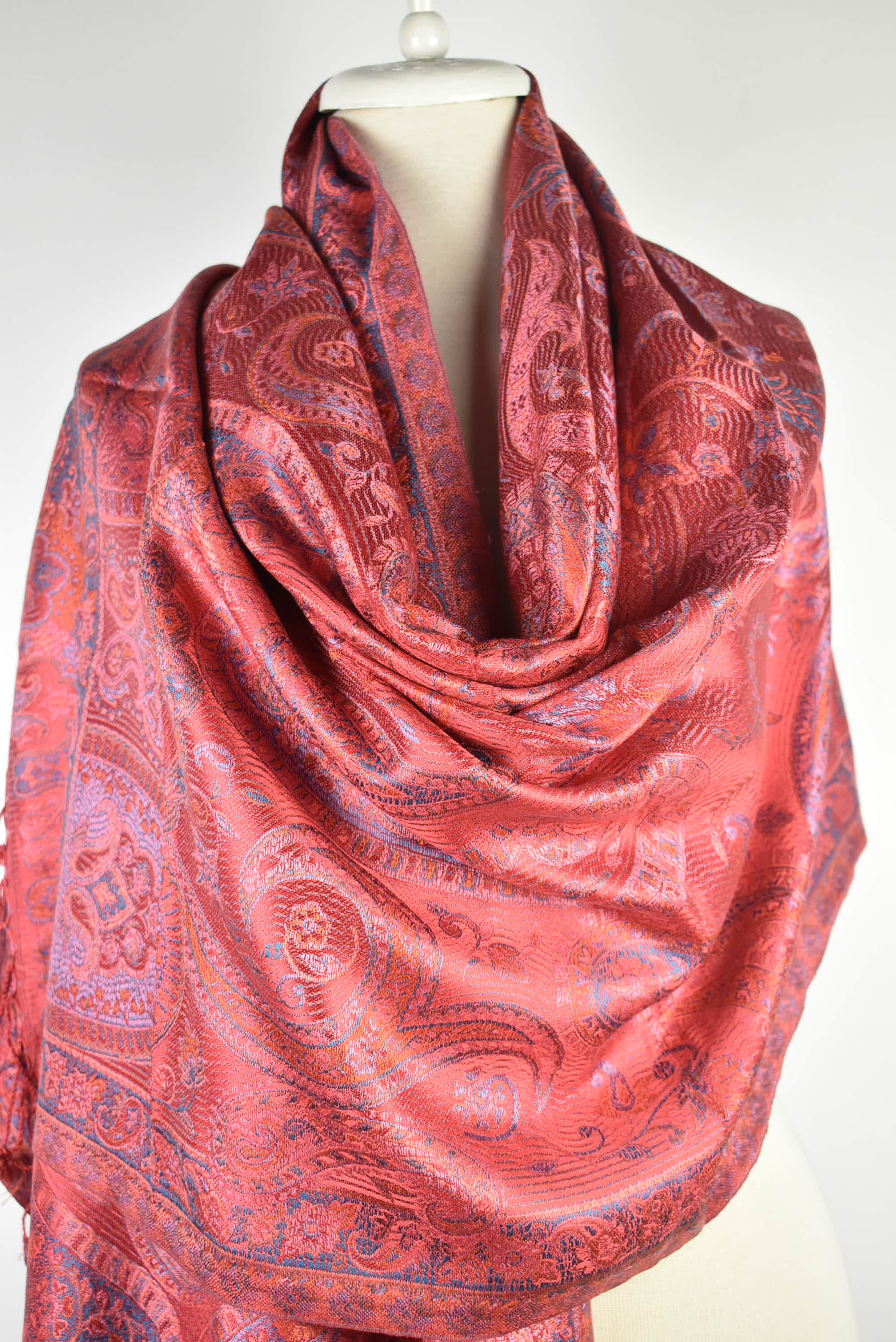 Red Silk Scarf Women Scarf Silk Silk Shawl Evening Shawl Etsy