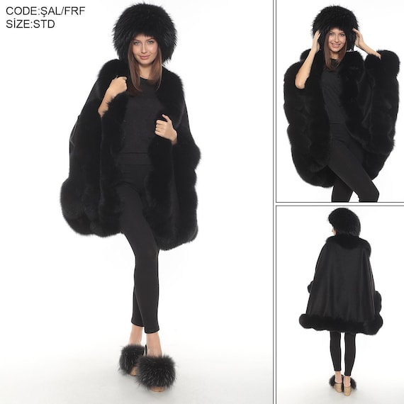 ジャケット・アウター sheller FOX fur cape coat BLACK FOX fur cape coat – shéller / シェリエ