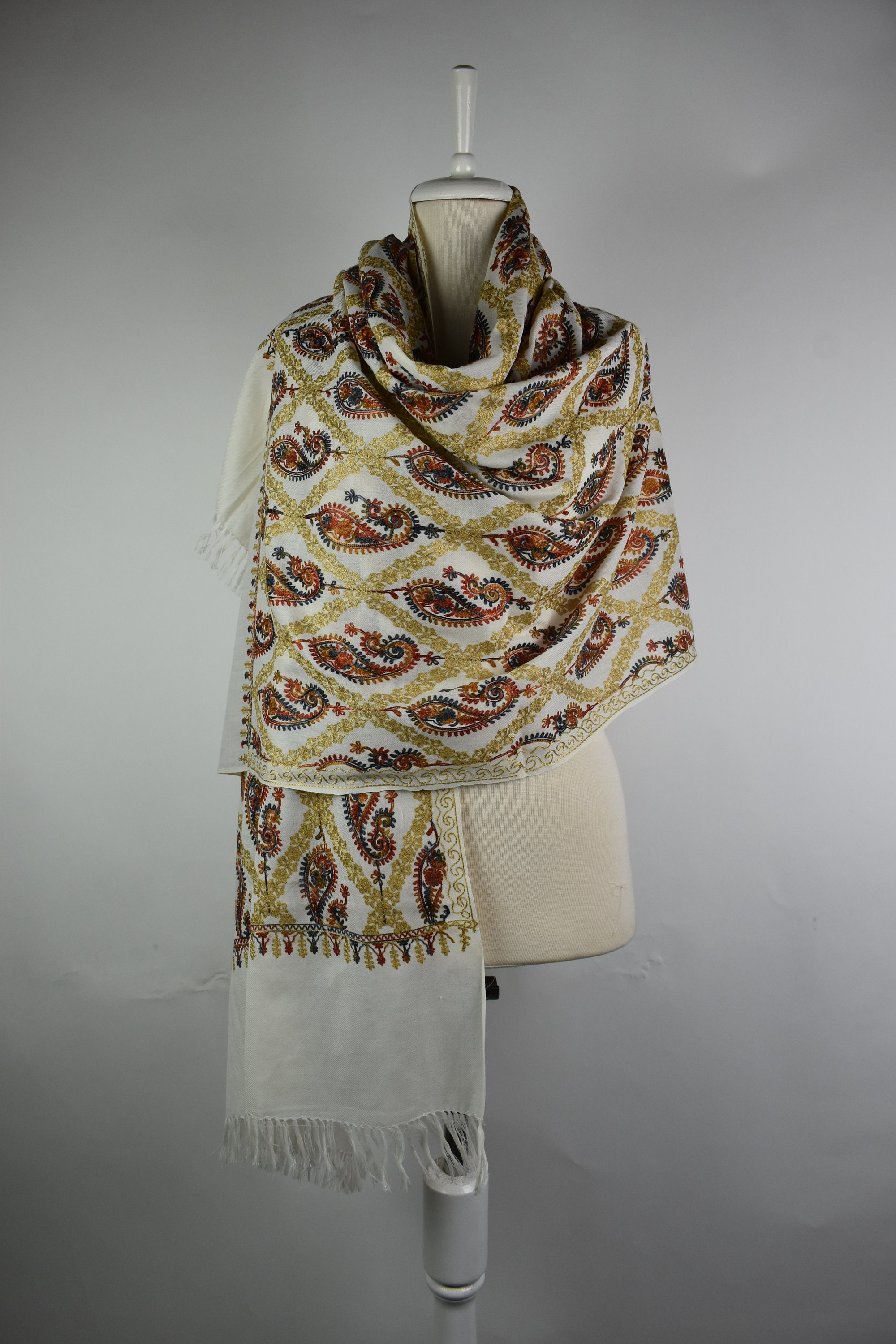 Wool Pashmina Shawl Embroidered Shawl Wool Shawl Wrap | Etsy