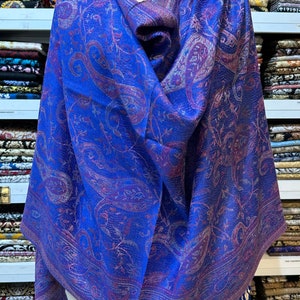 Blue Cottone  Pashmina, Bridesmaid Shawl, Bridesmaid Gift, Bridal Wrap, Wedding Favor,Wedding shawl