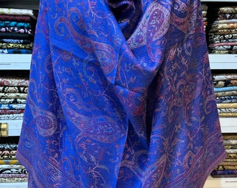 Blue Cottone  Pashmina, Bridesmaid Shawl, Bridesmaid Gift, Bridal Wrap, Wedding Favor,Wedding shawl