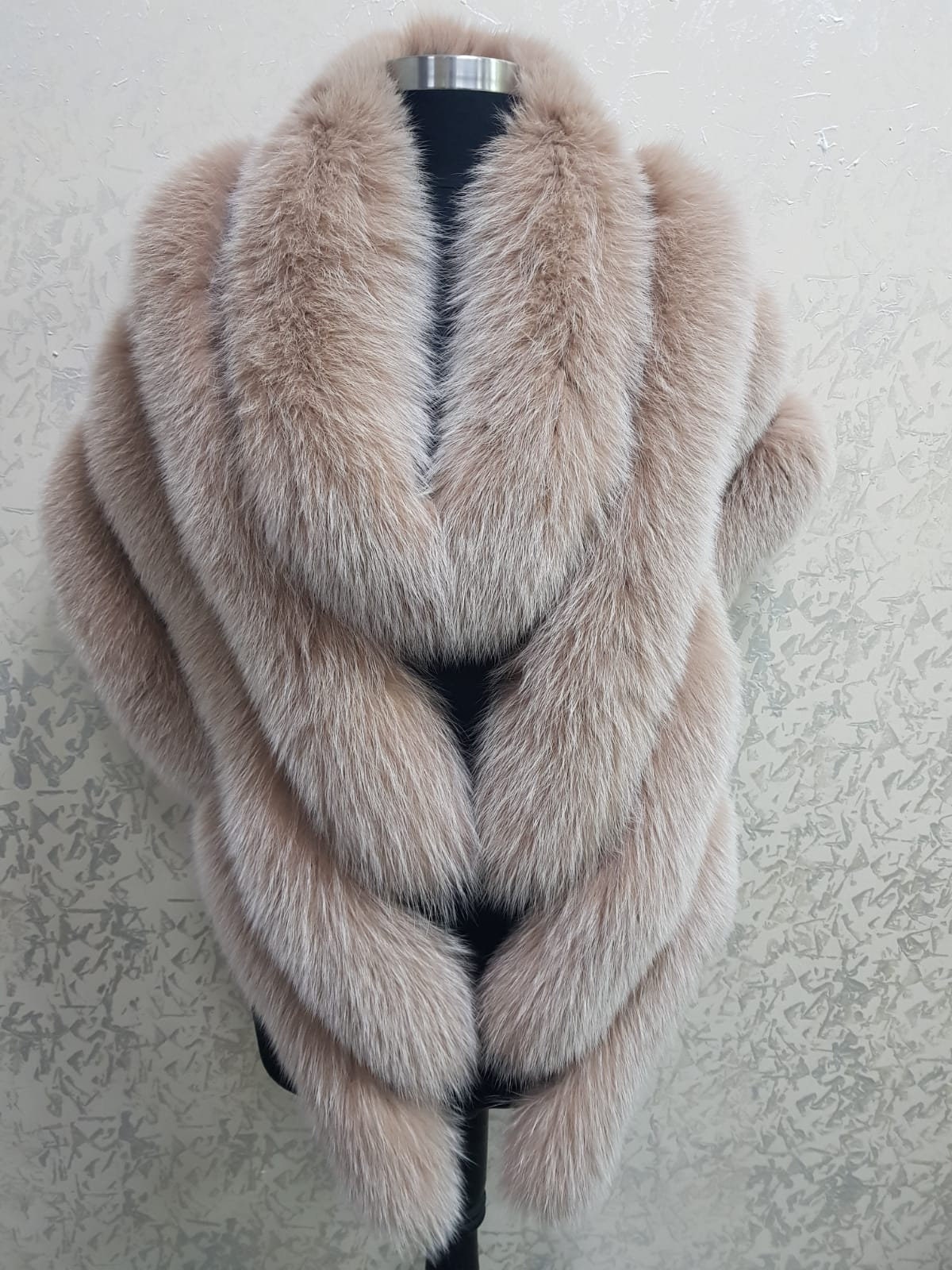 Scialle In Finta Pelliccia Di Volpe - Sciarpa Elegante Per Spose E Cerimonie - Foto 4