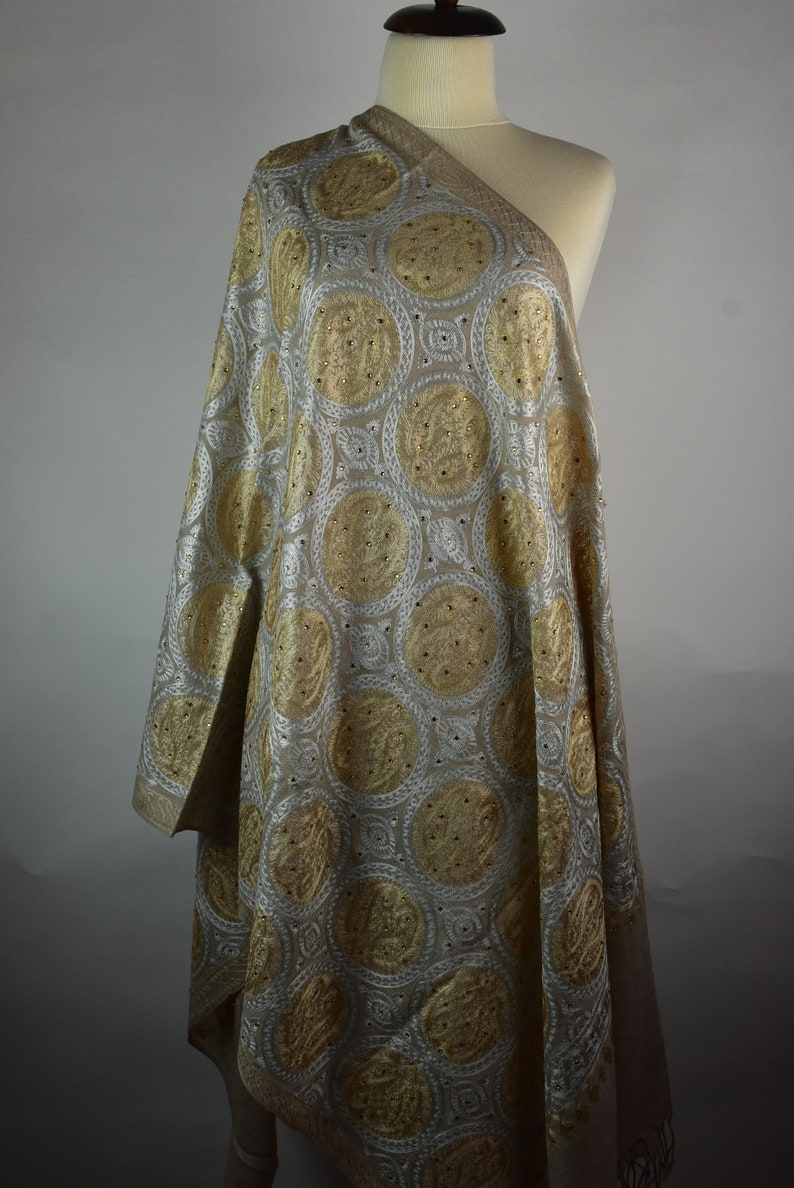 embroidered shawl wrap