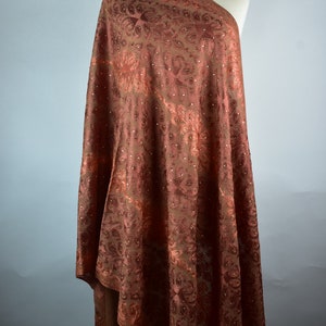 Wool Scarf, Wool Shawl, Women Wool Shawl Wrap, Hand Embroidered Shawl,