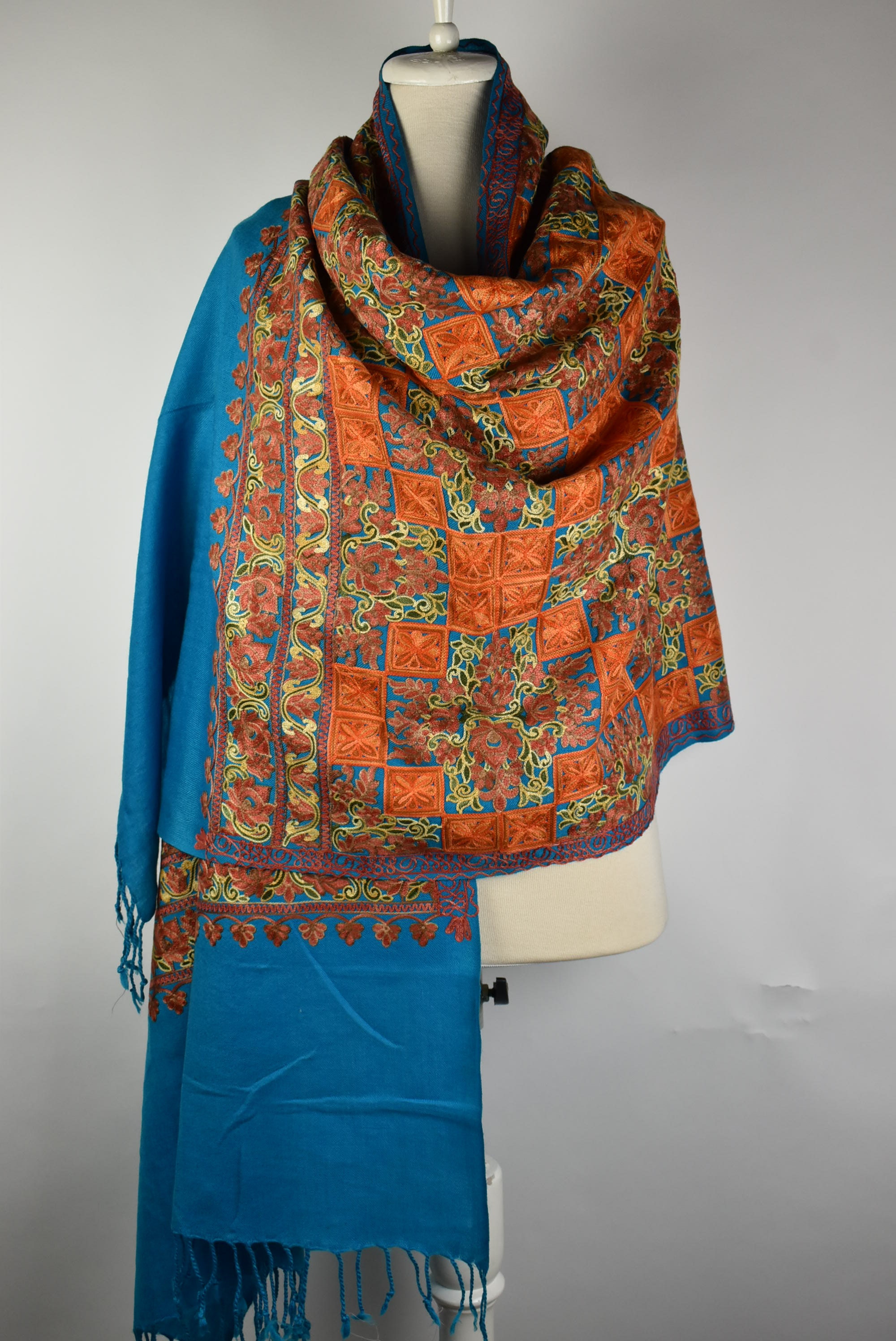 Wool Shawl Wrap Shawls and Wraps Embroidered Shawl Pashmina | Etsy