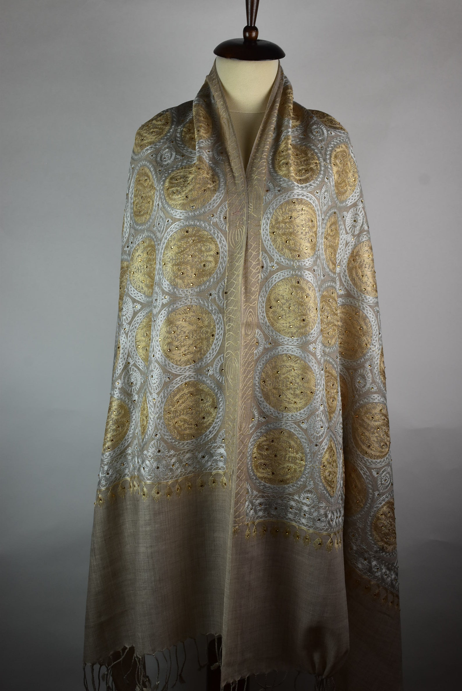 embroidered shawl wrap