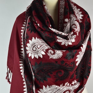 Hand Embroidery Woolen Shawl Wrap Handmade Shawl