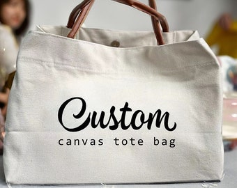 Custom Canvas tote bag - Custom bags- Personalized Tote Bag- Personalized Gift - Custom Logo -DZ9