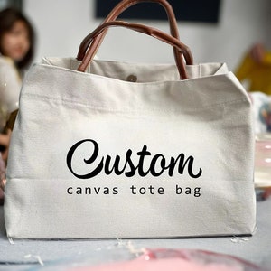 Custom Canvas tote bag - Custom bags- Personalized Tote Bag- Personalized Gift - Custom Logo -DZ9