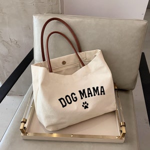 dog mama Tote bag -personalized dog mom gifts -birthday gift for dog mom -mothers day gift personalized mom tote bag- MC55