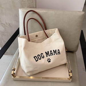 dog mama Tote bag -personalized dog mom gifts -birthday gift for dog mom -mothers day gift personalized mom tote bag- MC55