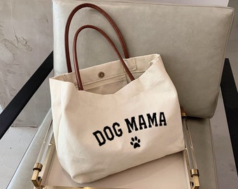 dog mama Tote bag -personalized dog mom gifts -birthday gift for dog mom -mothers day gift personalized mom tote bag- MC55