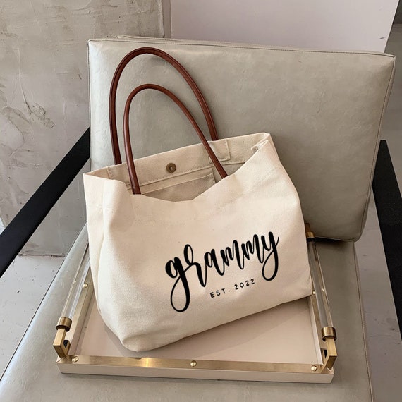 Grammy EST Tote bag - Grandma gift -mothers day gift-personalized gifts for Grandma -Grandma to be gift -GRAM5