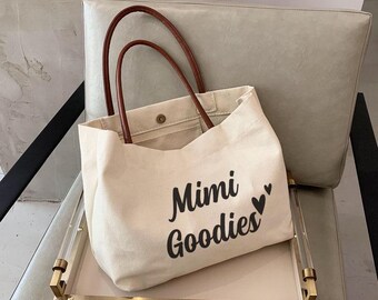 grandma gift-Mimi Goodies tote bag-personalized new grandma gift-custom Mimi tote bag-promoted to grandma-grandma gift ideas
