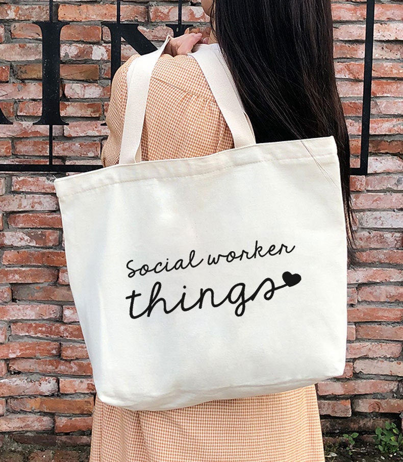 Social Worker Appreciation Tote Bag - Canvas Tote For Women, MSW Gift