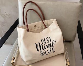 Best Mimi Ever Tote bag -mothers day gift-personalized gifts for Grandma -Grandma to be gift -GRAM9