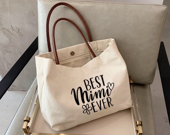 Best Mimi Ever Tote bag -mothers day gift-personalized gifts for Grandma -Grandma to be gift -GRAM9