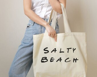 salty beach- Personalization beach bag gift- beach wedding gift -beach tote -vacation mode - Personalization tote-SBH-01