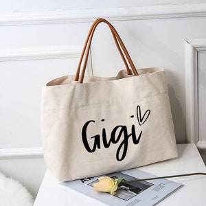 gigi tote bag -gift for gigi tote bag- gift for grandma-tote bag birthday gift for gigi -MOC10