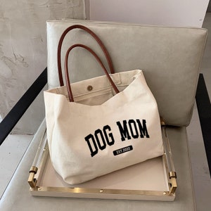 dog mom Tote bag -personalized dog mom gifts for dog mom mothers day gift personalized gifts for mom tote bag- MC54