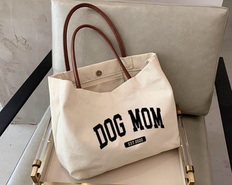 dog mom Tote bag -personalized dog mom gifts for dog mom mothers day gift personalized gifts for mom tote bag- MC54