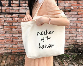 maid of honor Tote bag - maid of honor gift -personalized gift-Canvas tote bag With zipper and pocket-MOH724