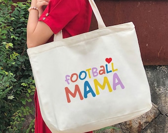 gifts for mom-football mama bag-Colorful tote bag -mom birthday gift-football mom-gifts mom christmas-football mom gift-new mom gift-IM8245