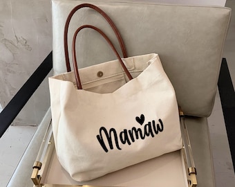 MamawTote bag - Personalisiertes Geschenk - Oma Geschenk - Oma Einkaufstasche - Oma Geburtstagsgeschenk - Oma Geburtstagsgeschenk - GRAM19