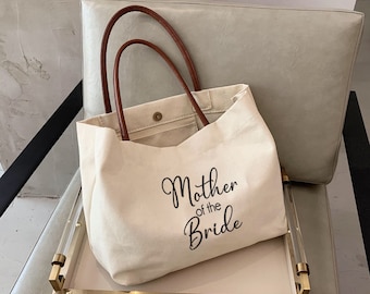 mother of the bride tote bag - mother of the bride gift  Canvas tote bag Personalized wedding gifts-MTB4