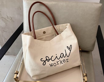 Social Work gift Social Work Tote Bag Personalized  MSW Student Gifts - MSW Graduation Gift - Graduate Gift SW531