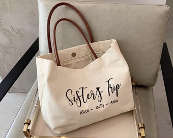 Sister's Trip Tote bag- bolsa de playa personalizada-bolsa personalizada-bolsa de playa personalizada-bolsa de playa-bolsa de playa despedida de soltera-señora bolsa de playa DZ3