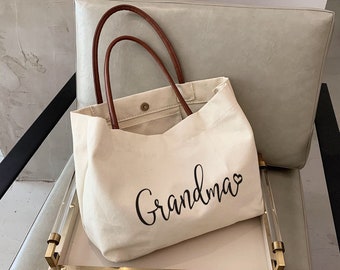 Draagtas oma - Gepersonaliseerde cadeau - oma verjaardag - Moederdagcadeau - gepersonaliseerde cadeaus voor nieuwe oma - Grandma to be cadeau - GRAM2