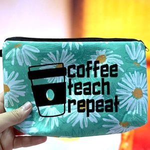 Cadeaux d'enseignant personnalisés café enseigner Rapat enseignant sac de maquillage cadeau d'enseignant - cadeau de retour à l'école, cadeau d'appréciation de l'enseignant- H5611
