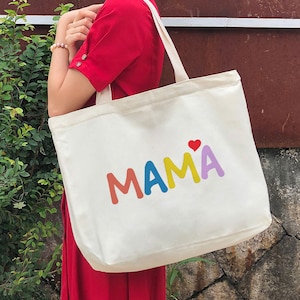 mom tote bag-Gifts For Mom-Mom Colorful Tote Bag-mom gift-personalized gift for mom-IM814