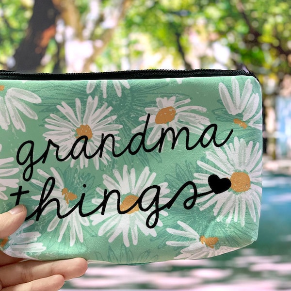 grandma things makeup bags -personalized makeup bag for Grandma mothers day gift for her-Grandma to be gift-KUR4