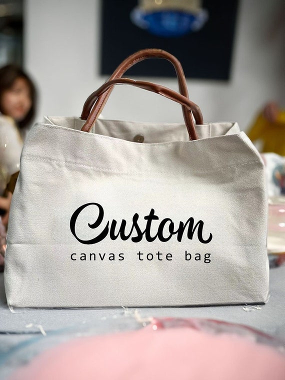 Custom Canvas tote bag - Custom bags- Personalized Tote Bag- Personalized Gift - Custom Logo -DZ9