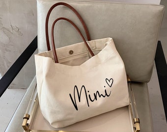 Mimi Tote Bag - Oma Geschenk - Oma Geschenk - Muttertagsgeschenk - personalisierte Geschenke für Oma - Oma zu sein Geschenk Oma Geburtstagsgeschenk - GRAM11