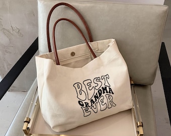 Best grandma Ever Tote bag -Personalized Mother's Day Gifts -grandma birthday gift personalized gifts for Grandma-Grandma to be gift -GRAM21