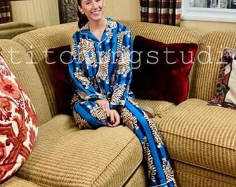 Hand Block Print Cotton Pajama Set: Jaipur Sleepwear Loungewear