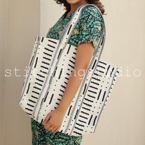 Sac fourre-tout en coton fait main, sac fourre-tout bohème, sac imprimé bloc, sac d'épicerie, sac fourre-tout indien, sac à bandoulière, cadeau d'anniversaire pour elle, sac pour femme