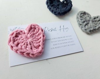 Crochet Hearts | Pocket Hug | Friendship Gift